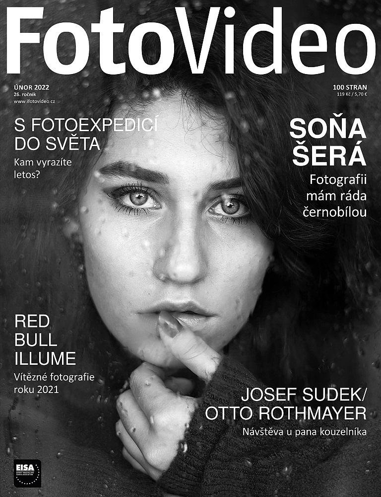 Fotografie Soni Šeré na titulní straně FotoVideo v únoru 2022